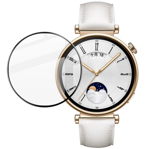 Szkło hybrydowe Bizon Glass Watch Edge Hybrid do Huawei Watch GT 4 41 mm czarne