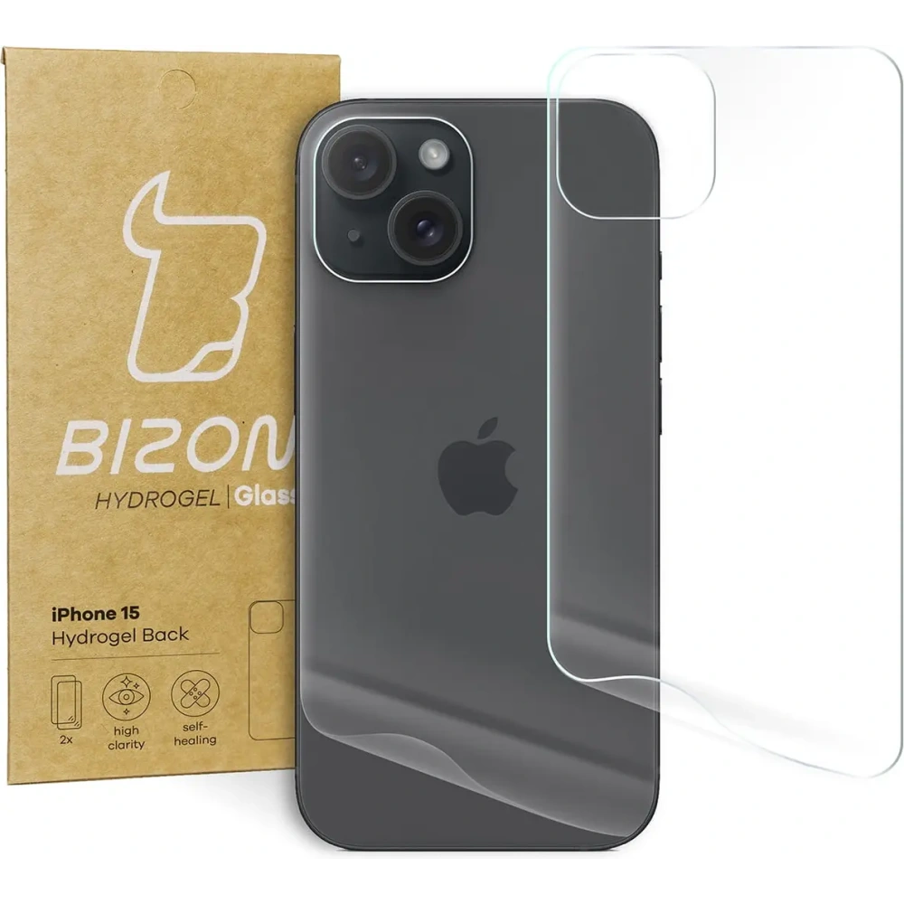 Wholesale Bizon Glass Hydrogel Back Apple iPhone 15 [2 PACK] - BIZ3412 - {ean13} - Hurt