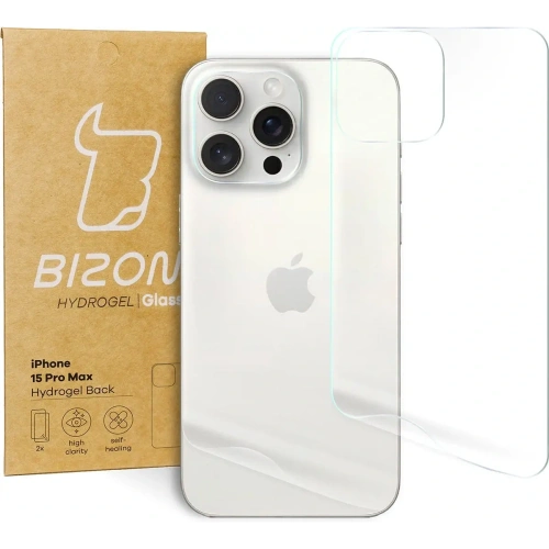 Folia hydrożelowa na tył Bizon Glass Hydrogel Apple iPhone 15 Pro Max [2 PACK]