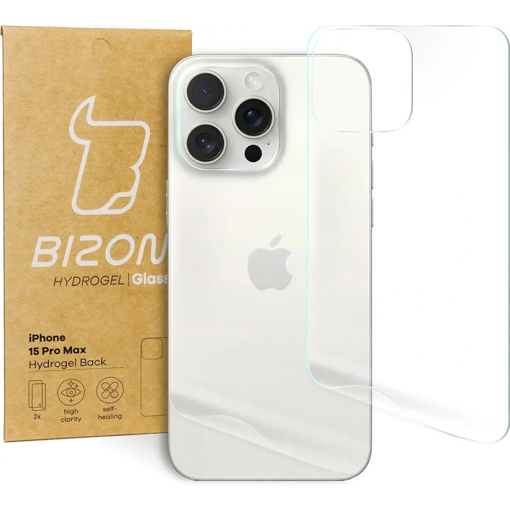 Hurtownia GSM - Bizon Glass Hydrogel Apple iPhone 15 Pro Max [2 PACK] - BIZ3417 - {ean13} - Hurt
