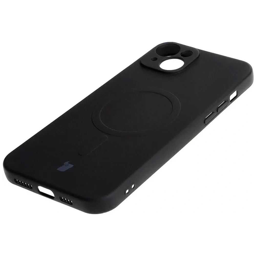 Hurtownia GSM - Etui silikonové s magnetickým kroužkem Bizon Case Silicone Magnetic pro Apple iPhone 15 Plus černé - BIZ3422 - {ean13} - Hurt