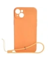 Bizon Case Silikon Magnetic Apple iPhone 15 Plus Karotte