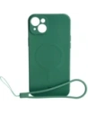 Bizon Case Silikon Magnetic Apple iPhone 15 Plus dunkelgrün