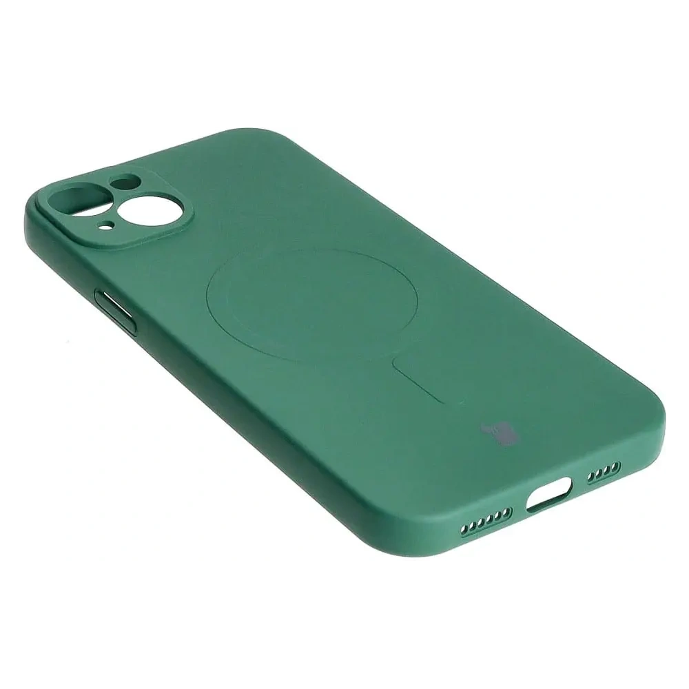 Hurtownia GSM - Caz de silicon Bizon Magnetic Apple iPhone 15 Plus verde închis - BIZ3425 - {ean13} - Hurt