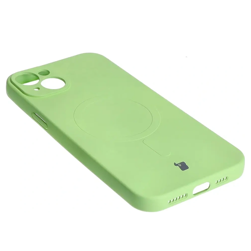 Hurtownia GSM - Bizon Case Silicone Magnetic Apple iPhone 15 Plus verde deschis - BIZ3426 - {ean13} - Hurt