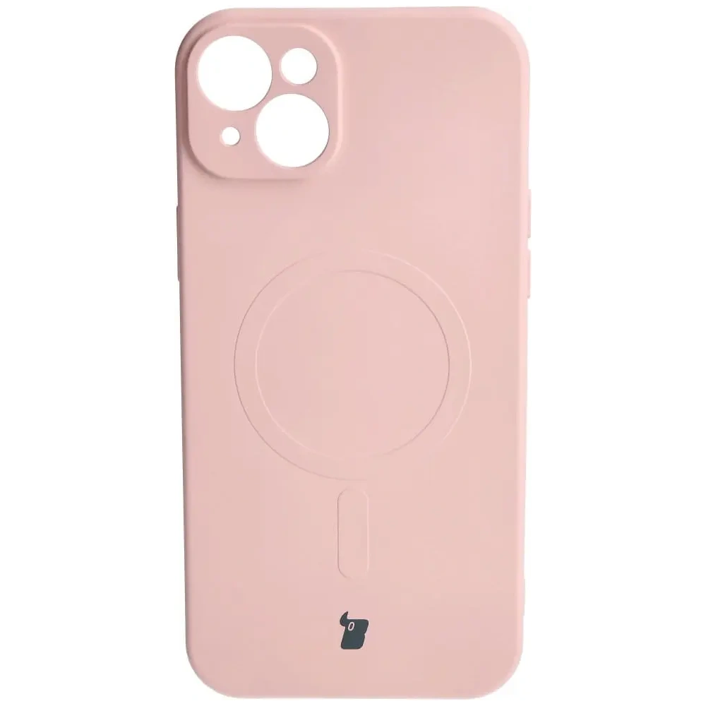 Hurtownia GSM - Bizon Caz Silicon Magnetic Apple iPhone 15 Plus roz deschis - BIZ3427 - {ean13} - Hurt