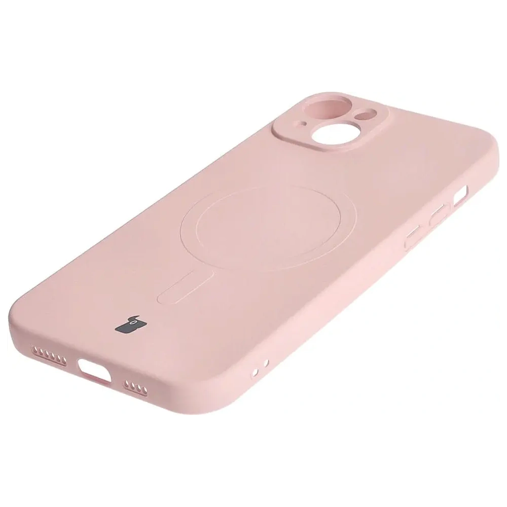 Hurtownia GSM - Bizon Caz Silicon Magnetic Apple iPhone 15 Plus roz deschis - BIZ3427 - {ean13} - Hurt