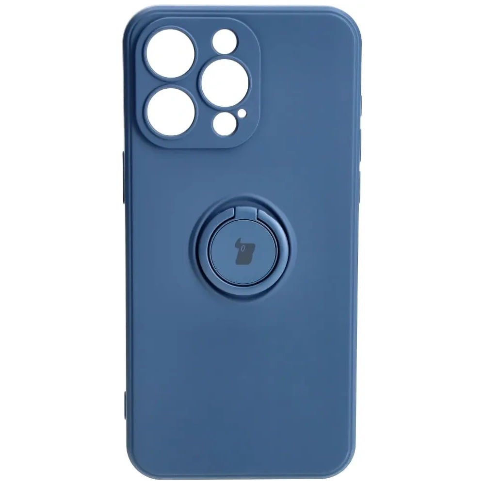 Hurtownia GSM - Etui Bizon Case Silicone Ring Sq do Apple iPhone 15 Pro Max tmavě modré - BIZ3429 - {ean13} - Hurt