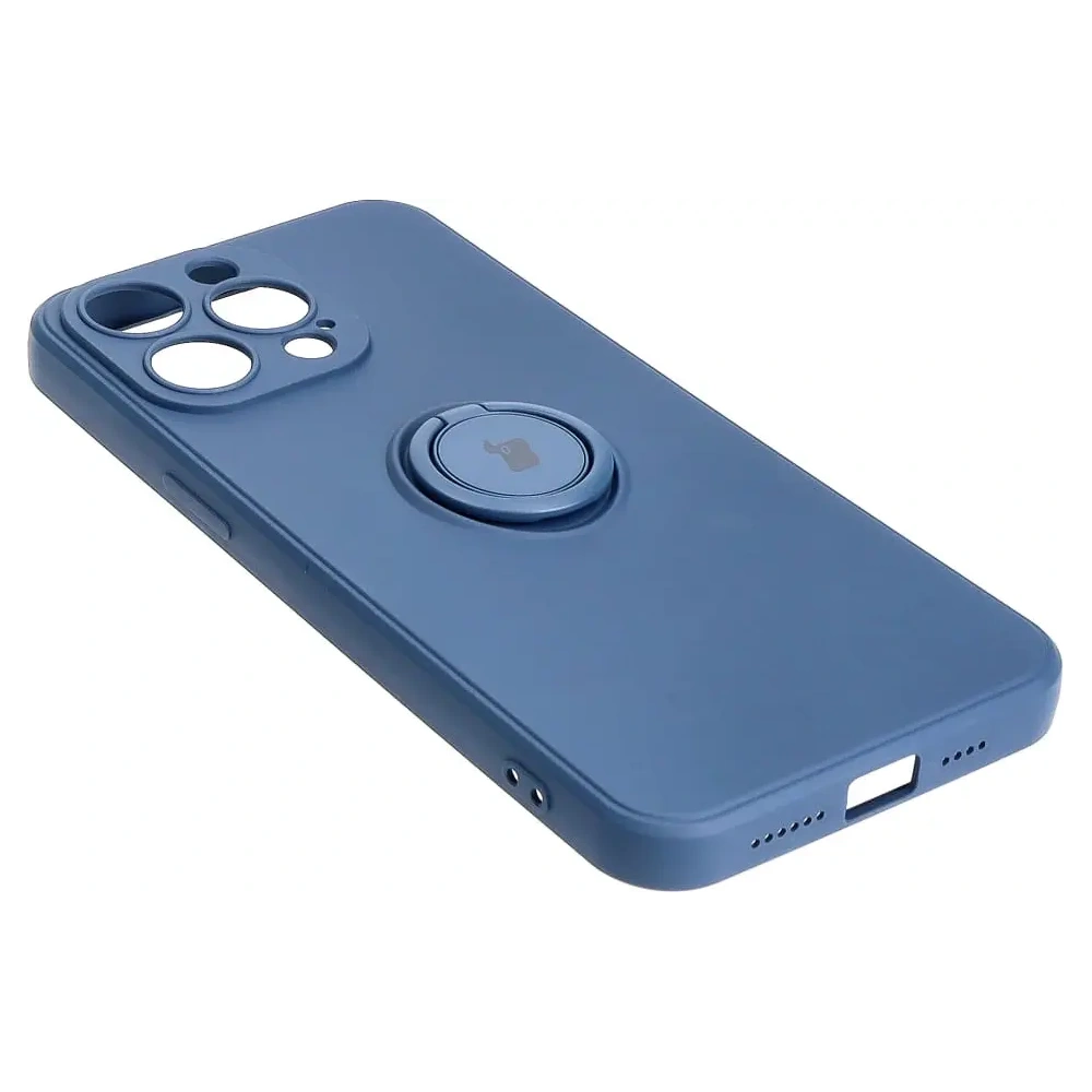 Hurtownia GSM - Etui Bizon Case Silicone Ring Sq do Apple iPhone 15 Pro Max tmavě modré - BIZ3429 - {ean13} - Hurt
