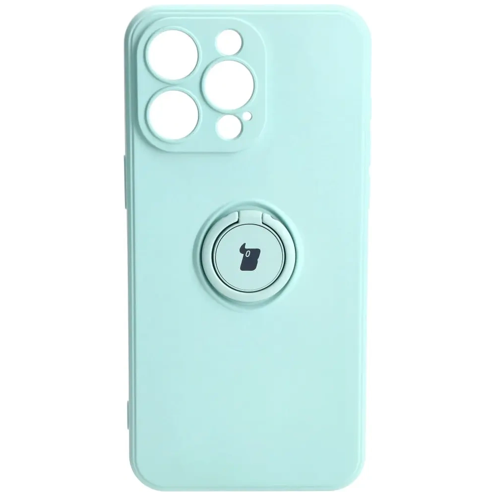 Hurtownia GSM - Bizon Case Silicone Ring Sq Apple iPhone 15 Pro Max turcoaz - BIZ3430 - {ean13} - Hurt