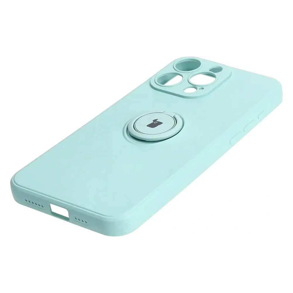 Hurtownia GSM - Bizon Case Silicone Ring Sq Apple iPhone 15 Pro Max turcoaz - BIZ3430 - {ean13} - Hurt