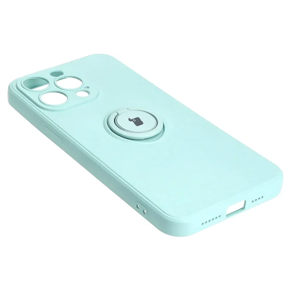 Hurtownia GSM - Bizon Case Silicone Ring Sq Apple iPhone 15 Pro Max turcoaz - BIZ3430 - {ean13} - Hurt