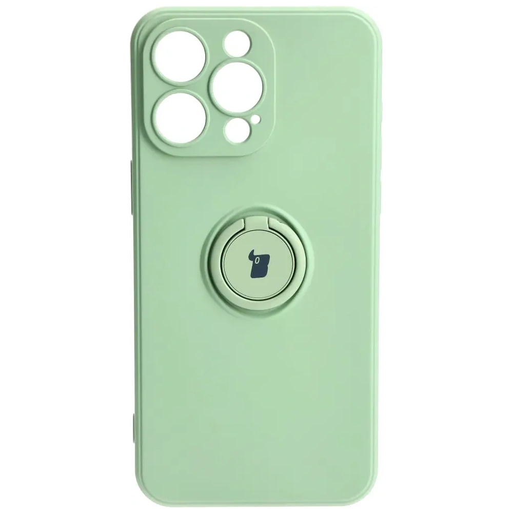 Hurtownia GSM - Bizon Case Silicone Ring Sq Apple iPhone 15 Pro Max verde deschis - BIZ3431 - {ean13} - Hurt