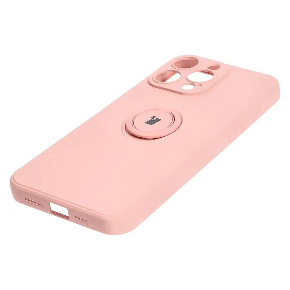 Hurtownia GSM - Bizon Case Silicone Ring Sq Apple iPhone 15 Pro Max roz deschis - BIZ3432 - {ean13} - Hurt