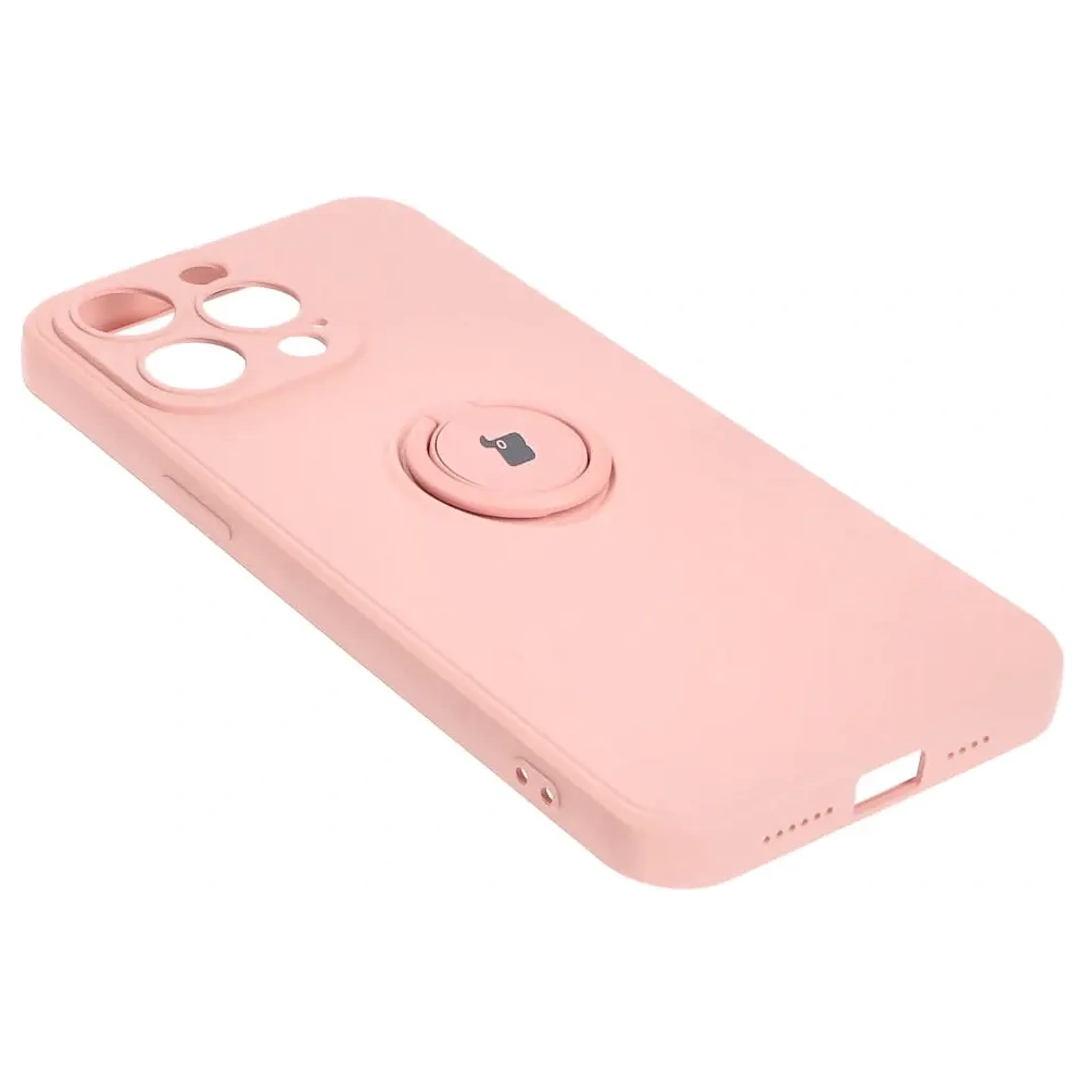 Hurtownia GSM - Bizon Case Silicone Ring Sq Apple iPhone 15 Pro Max roz deschis - BIZ3432 - {ean13} - Hurt
