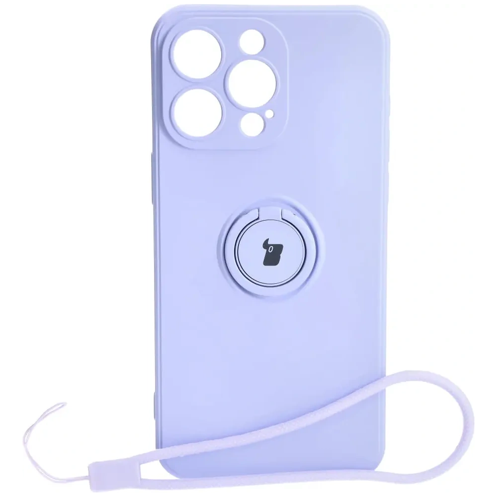 Hurtownia GSM - Bizon Case Silicon Ring Sq Apple iPhone 15 Pro Max violet deschis - BIZ3433 - {ean13} - Hurt