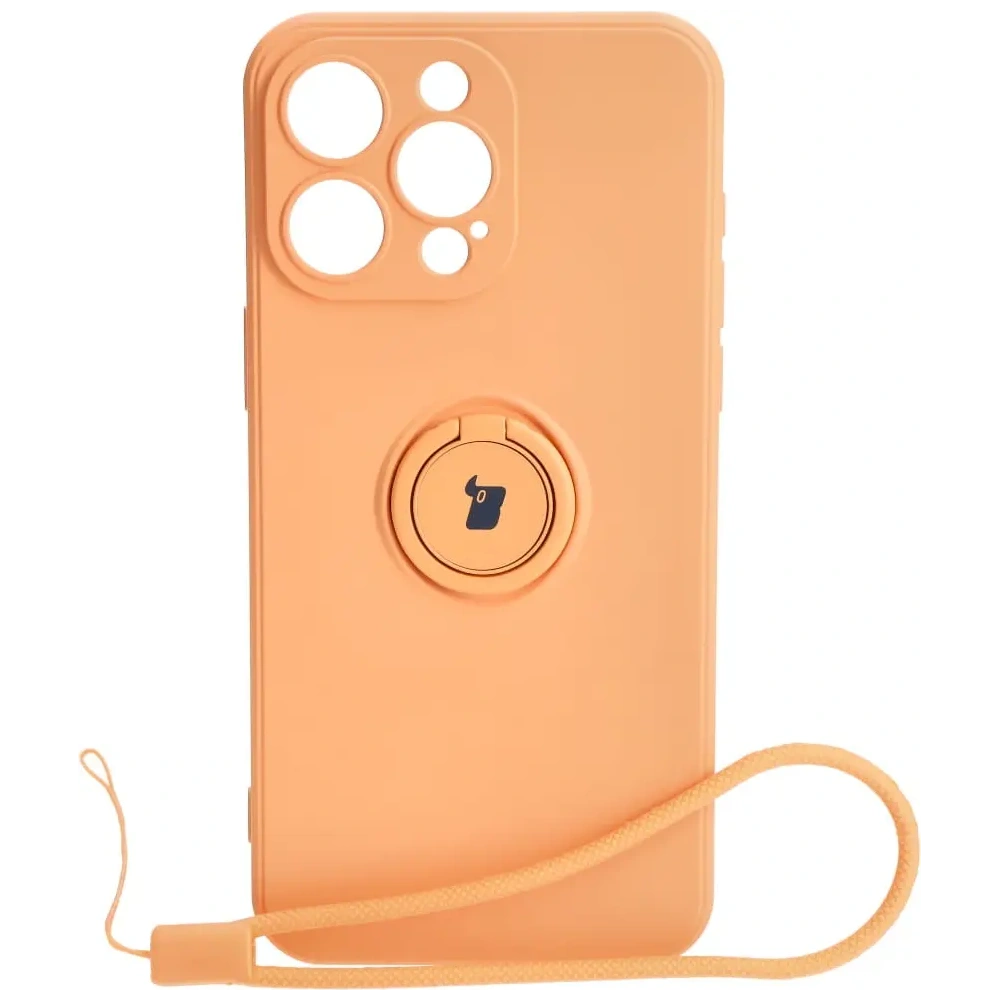 Hurtownia GSM - Bizon Case Silikonring Sq Apple iPhone 15 Pro Max orange - BIZ3434 - {ean13} - Hurt