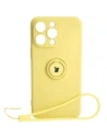 Bizon Case Szilikon Gyűrű Sq Apple iPhone 15 Pro Max sárga