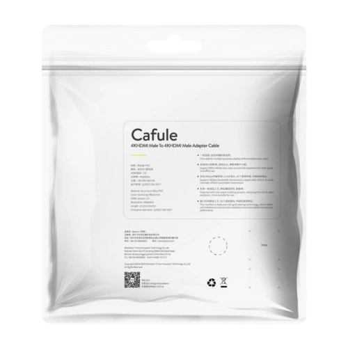Kabel Baseus Cafule 4KHDMI do 4KHDMI 2m Czarny