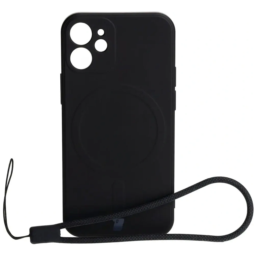 Hurtownia GSM - Etui Bizon Case Silicone MagSafe Sq do Apple iPhone 12 Mini czarne - BIZ3450 - {ean13} - Hurt