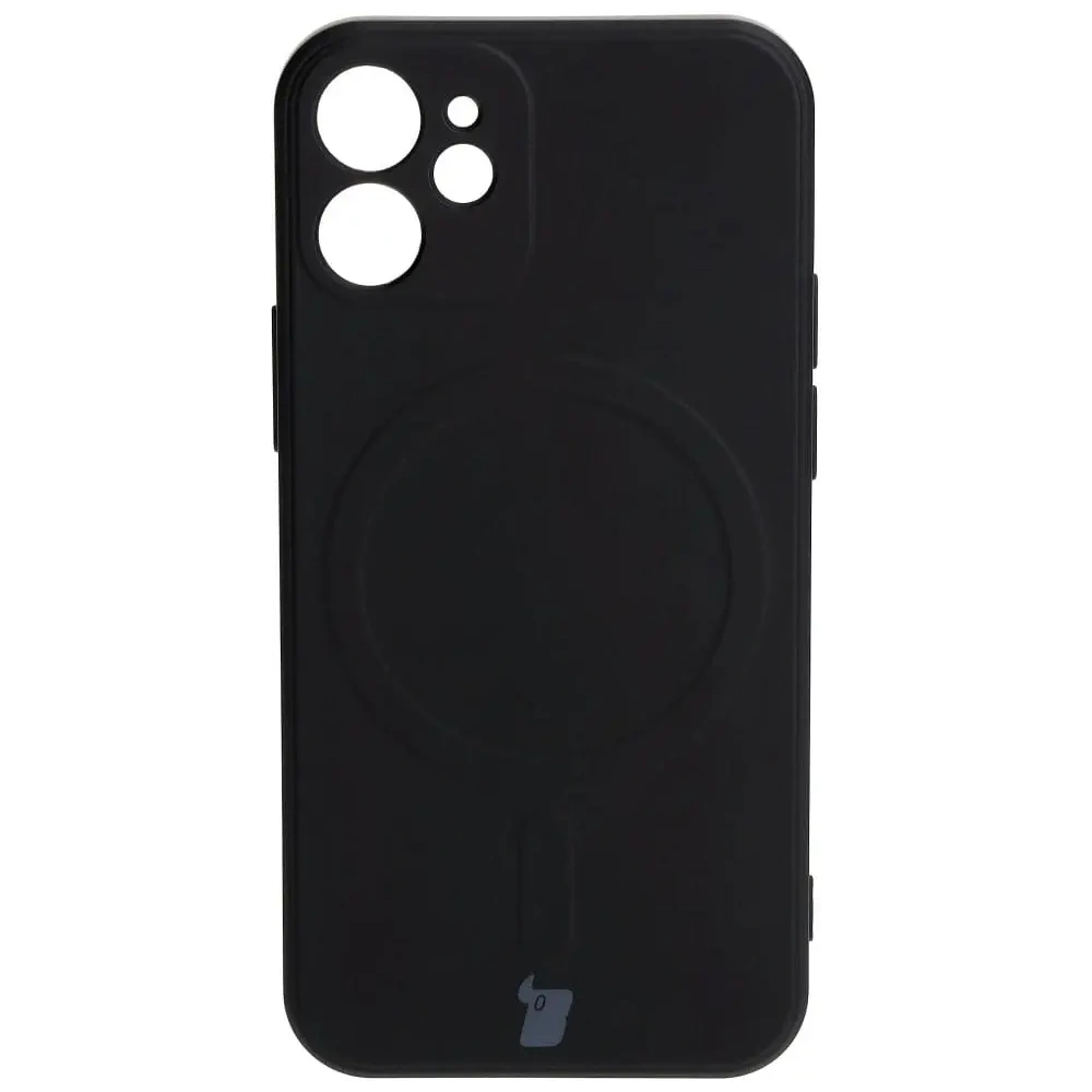 Hurtownia GSM - Etui Bizon Case Silicone MagSafe Sq do Apple iPhone 12 Mini czarne - BIZ3450 - {ean13} - Hurt