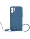 Bizon Case Silicon MagSafe Sq Apple iPhone 12 Mini albastru închis