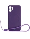 Bizon Case Silicone MagSafe Sq Apple iPhone 12 Mini szilva