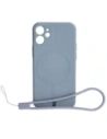 Bizon Case Silicone MagSafe Sq Apple iPhone 12 Mini szürke