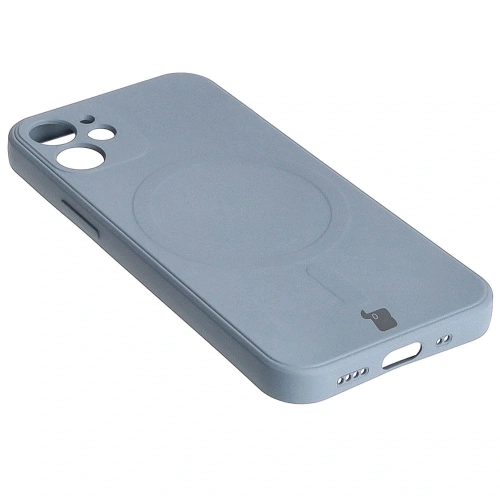 Etui Bizon Case Silicone MagSafe Sq do Apple iPhone 12 Mini szare