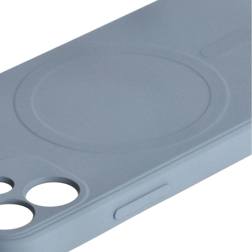 Etui Bizon Case Silicone MagSafe Sq do Apple iPhone 12 Mini szare