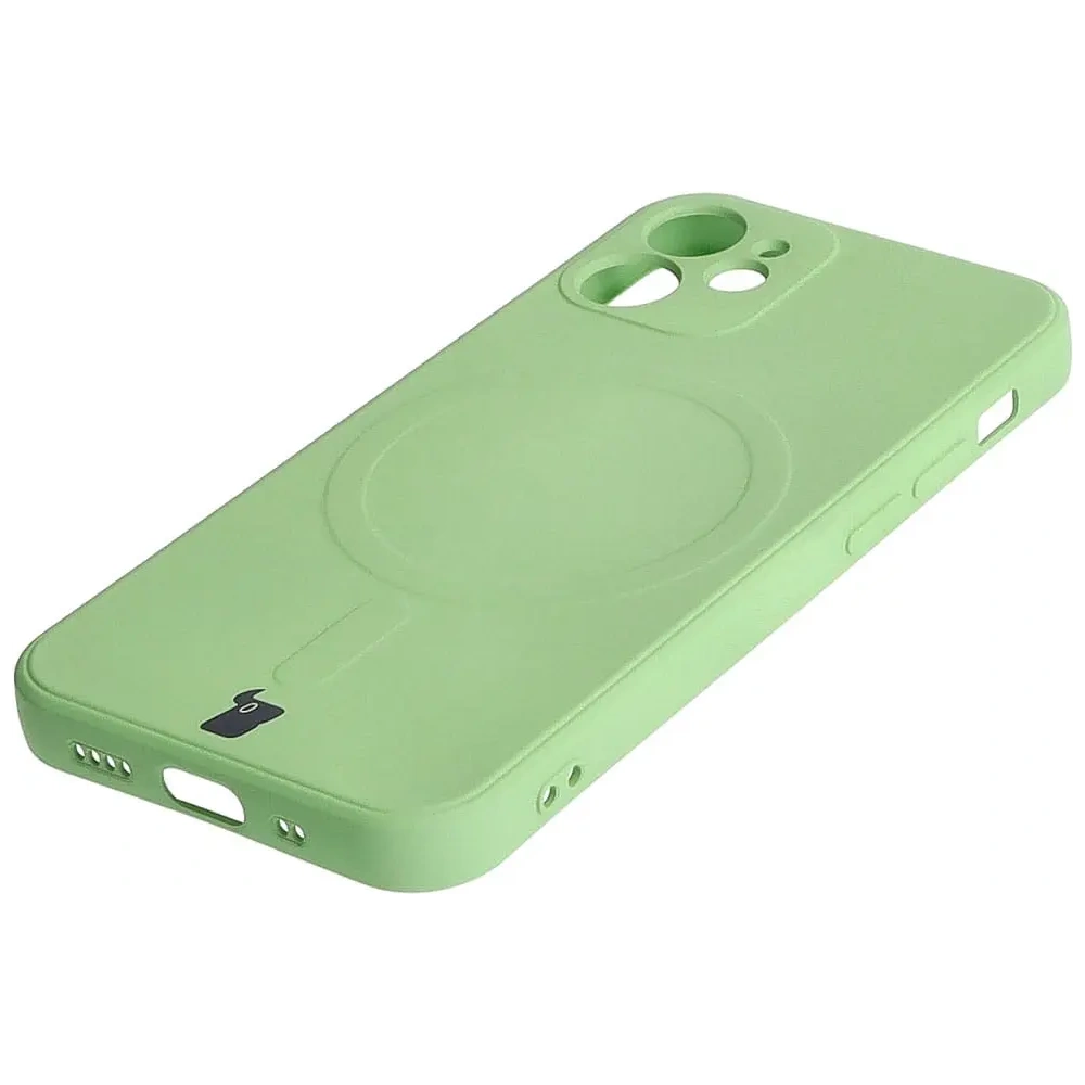 Hurtownia GSM - Bizon Case Silicone MagSafe Sq Apple iPhone 12 Mini verde deschis - BIZ3455 - {ean13} - Hurt