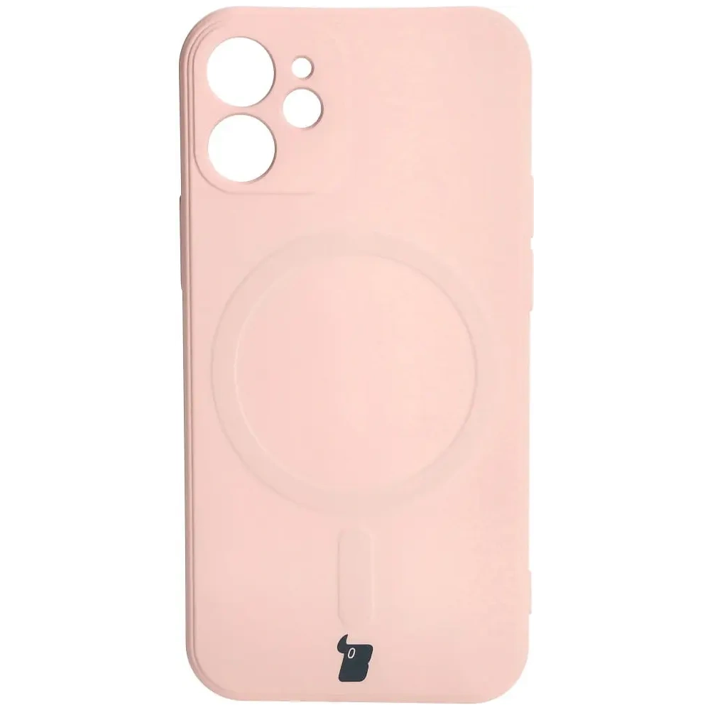 Wholesale Bizon Case Silicone MagSafe Sq Apple iPhone 12 Mini light pink - BIZ3456 - {ean13} - Hurt