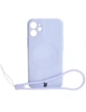 Bizon Case Silicone MagSafe Sq Apple iPhone 12 Mini light purple