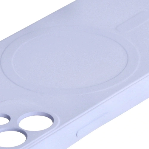 Etui Bizon Case Silicone MagSafe Sq do Apple iPhone 12 Mini jasnofioletowe