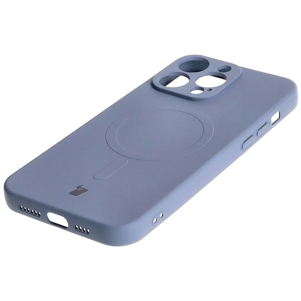 Hurtownia GSM - Bizon Case Silicone Magnetic Apple iPhone 15 Pro Max gri - BIZ3463 - {ean13} - Hurt