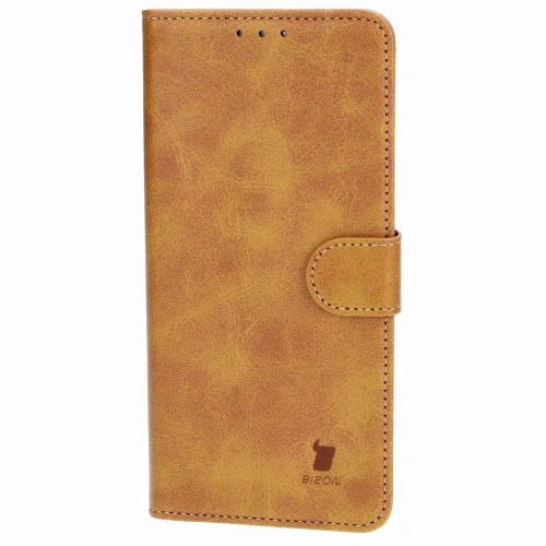 Etui z klapką Bizon Case Pocket do Motorola Edge 40 Neo brązowe