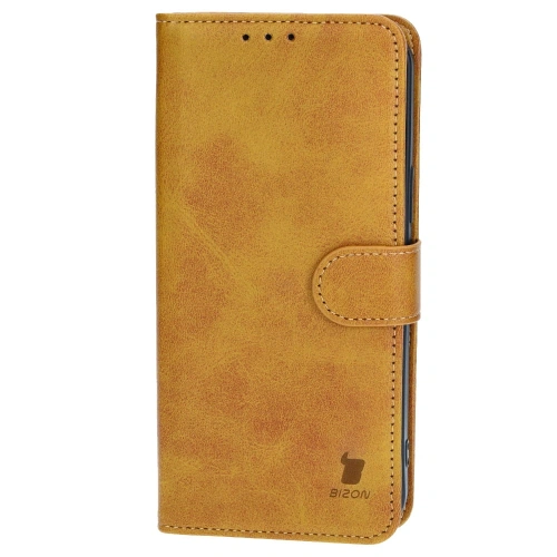 Etui z klapką Bizon Case Pocket do Apple iPhone 15 Plus brązowe