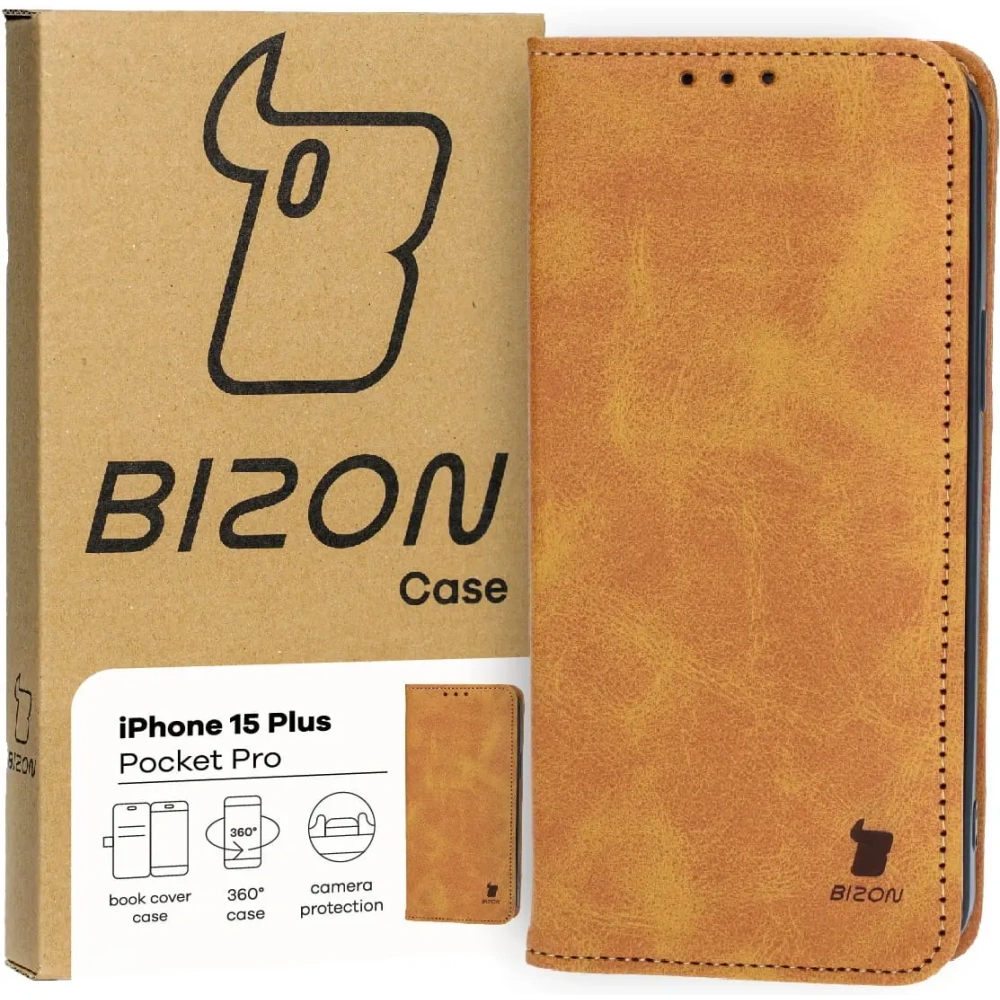 Hurtownia GSM - Bizon Case Pocket Pro Apple iPhone 15 Plus maro - BIZ3488 - {ean13} - Hurt