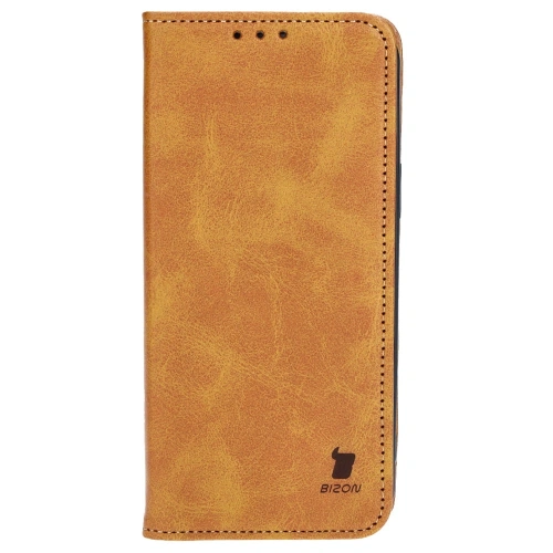 Etui z klapką Bizon Case Pocket Pro do Apple iPhone 15 Plus brązowe