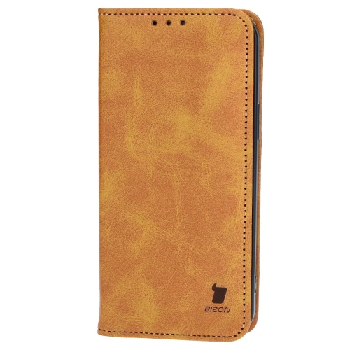Etui z klapką Bizon Case Pocket Pro do Apple iPhone 15 Plus brązowe