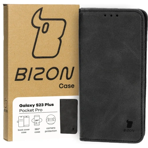 Etui z klapką Bizon Case Pocket Pro do Samsung Galaxy S23 Plus czarne