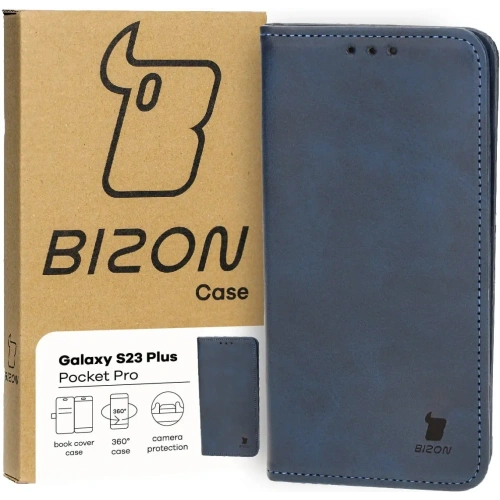 Etui z klapką Bizon Case Pocket Pro do Samsung Galaxy S23 Plus granatowe