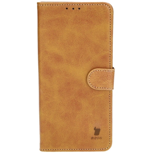 Etui z klapką Bizon Case Pocket do Samsung Galaxy S23 Ultra brązowe