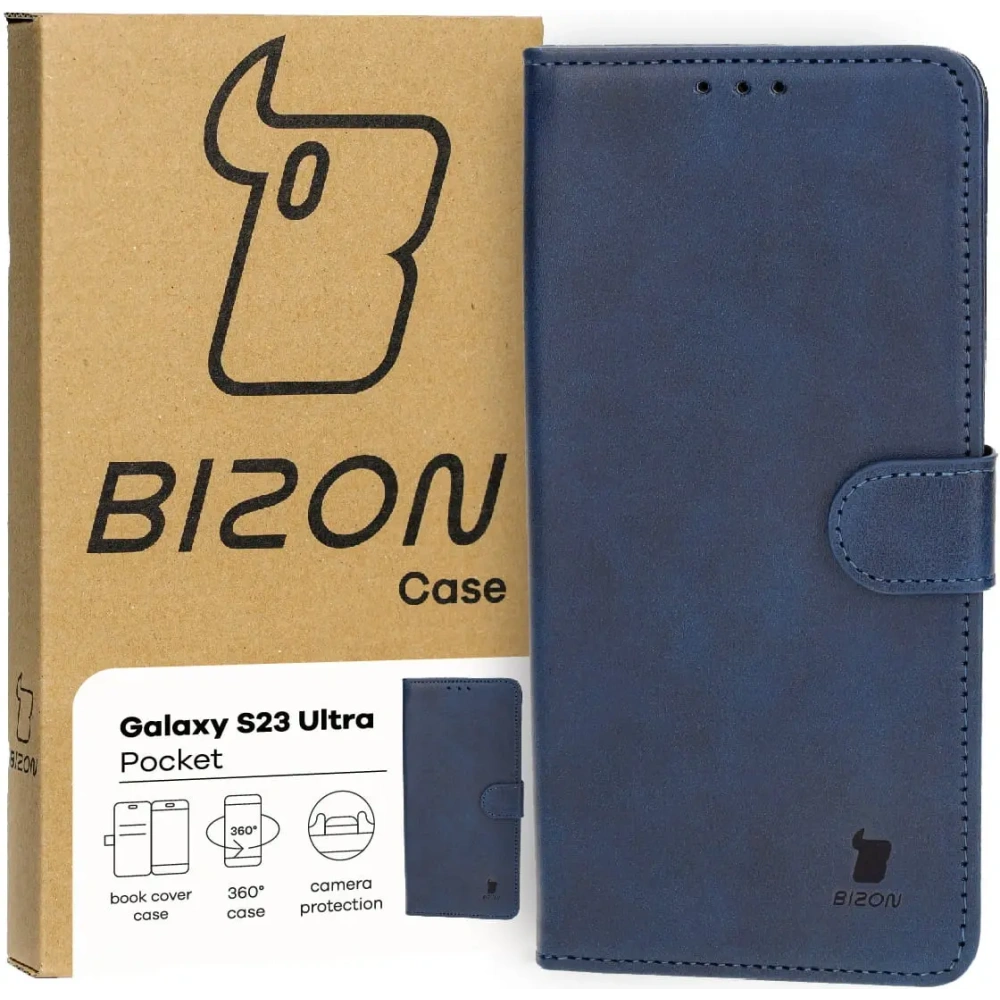 Hurtownia GSM - Bizon Case Pocket Samsung Galaxy S23 Ultra sötétkék - BIZ3500 - {ean13} - Hurt