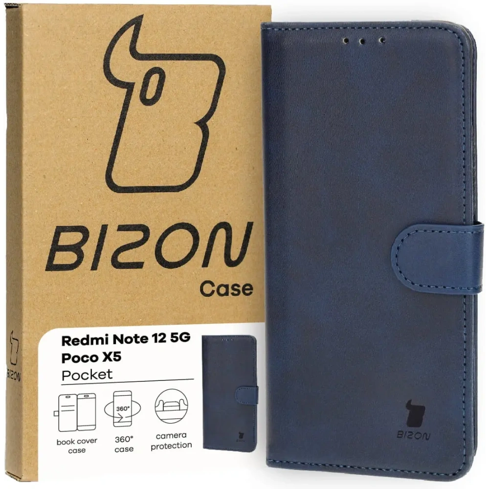 Wholesale Bizon Case Pocket Xiaomi Redmi Note 12 5G / Xiaomi Poco X5 navy blue - BIZ3504 - {ean13} - Hurt