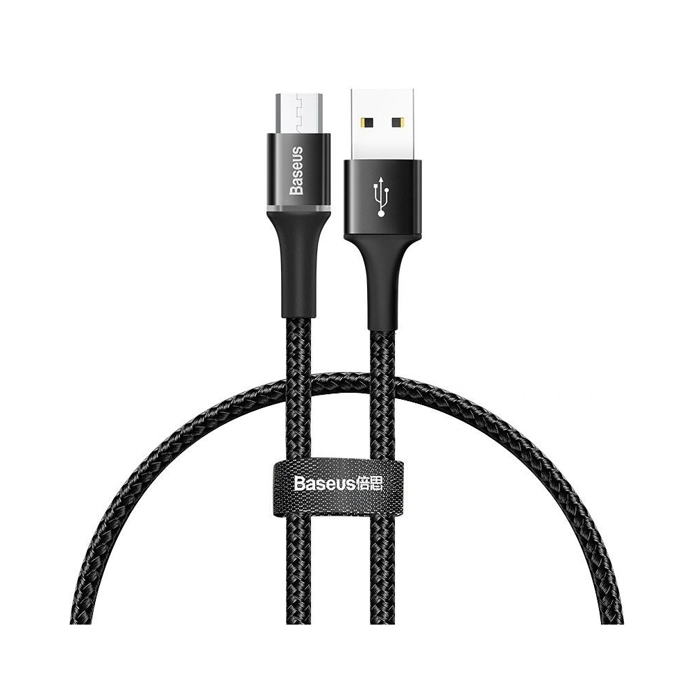 Hurtownia GSM - Kabel micro USB z podświetleniem LED Baseus Halo 3A 0.25m (czarny) - BSU1414BLK - {ean13} - Hurt