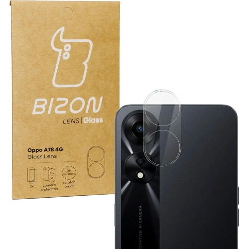 Szkło na aparat Bizon Glass Lens do Oppo A78 4G [2 PACK]
