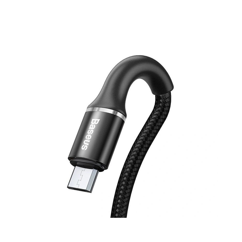 Hurtownia GSM - Kabel micro USB z podświetleniem LED Baseus Halo 3A 0.25m (czarny) - BSU1414BLK - {ean13} - Hurt