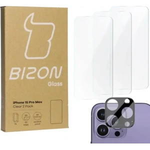 Hurtownia GSM - BIZON Clear 3x Bildschirmglas + Kameraglas Apple iPhone 15 Pro Max - BIZ3509 - {ean13} - Hurt