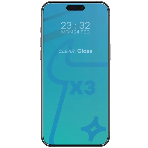 3x Szkło na ekran + szkło na aparat BIZON Clear do Apple iPhone 15 Pro Max